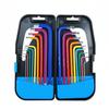 18PCS Multicolour L-Key Set Metric Star Long Arm Ball End Hex Key Set Chrome Vanadium Steel Industrial Grade Allen Wrench Set with Holding Case