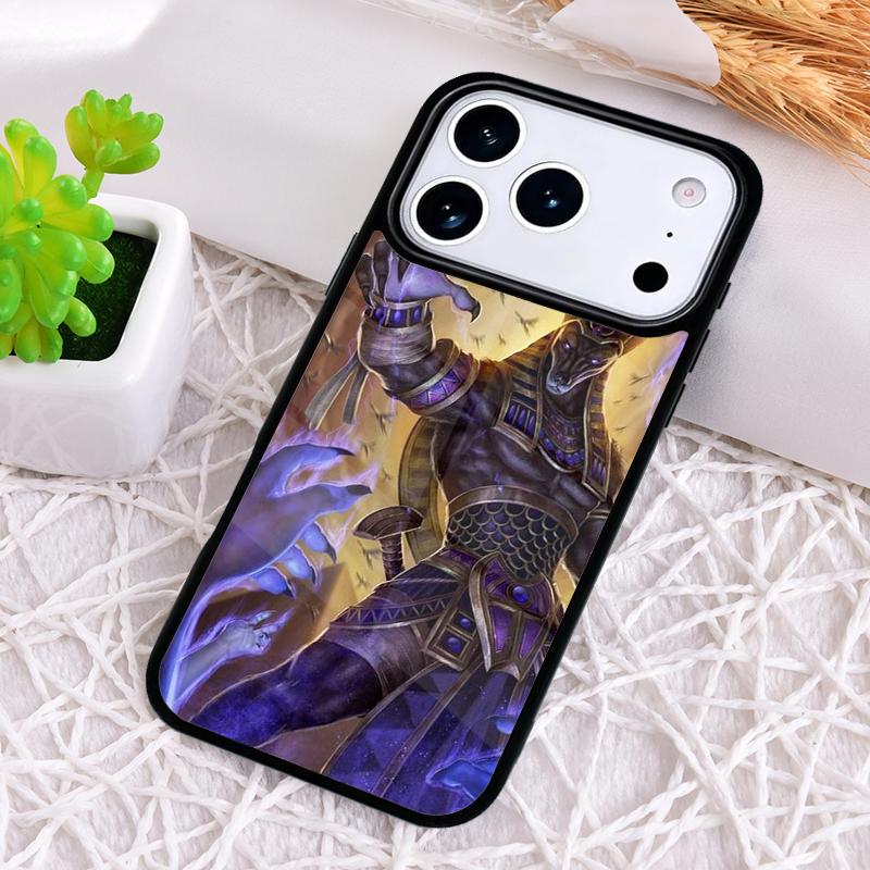 Anubis Egyptian God Phone Case for iPhone 17 Air 16 15 11 12 14 13 Pro Max Shockproof Cover