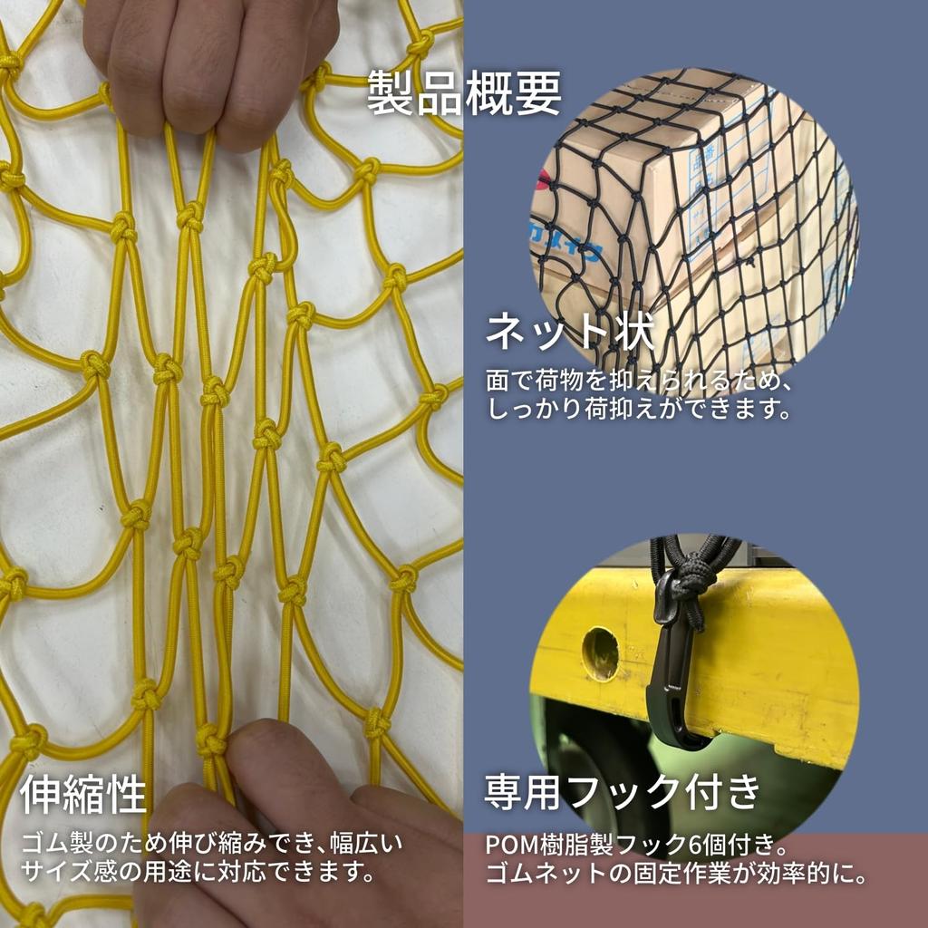 Yutaka Make Multipurpose Colored Rubber Net Yellow 50cm x 60cm
