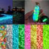 500PCS Garden Decoration Pebbles Luminous Stone Glow In Dark Decorative Pebbles Outdoor Fish Tank Aquarium Home Yard Decoration