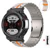 Металлический браслет для Amazfit T-REX 3 2 Correa Бизнес-браслет из нержавеющей стали для Amazfit T-REX/Pro Аксессуары с защитной стеклянной пленкой