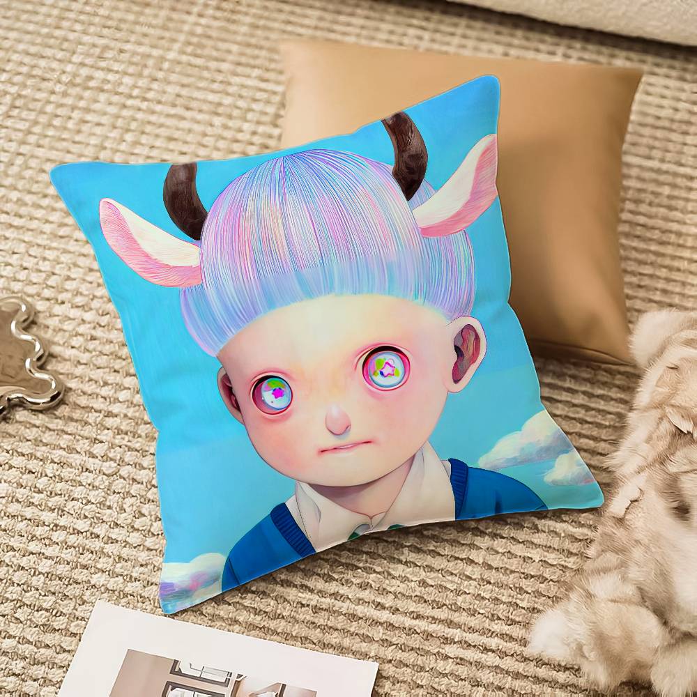 H-Hikari Shimoda Иллюстрации Наволочка Защита от пылевых клещей Невидимая молния Диван-кровать