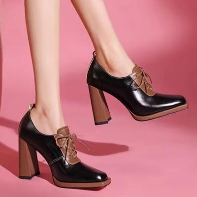 Туфли на очень высоком каблуке женские из искусственной кожи, массивные, элегантные, лоферы, женские, трендовые, дизайнерские, туфли-лодочки Mujer Zapatillas