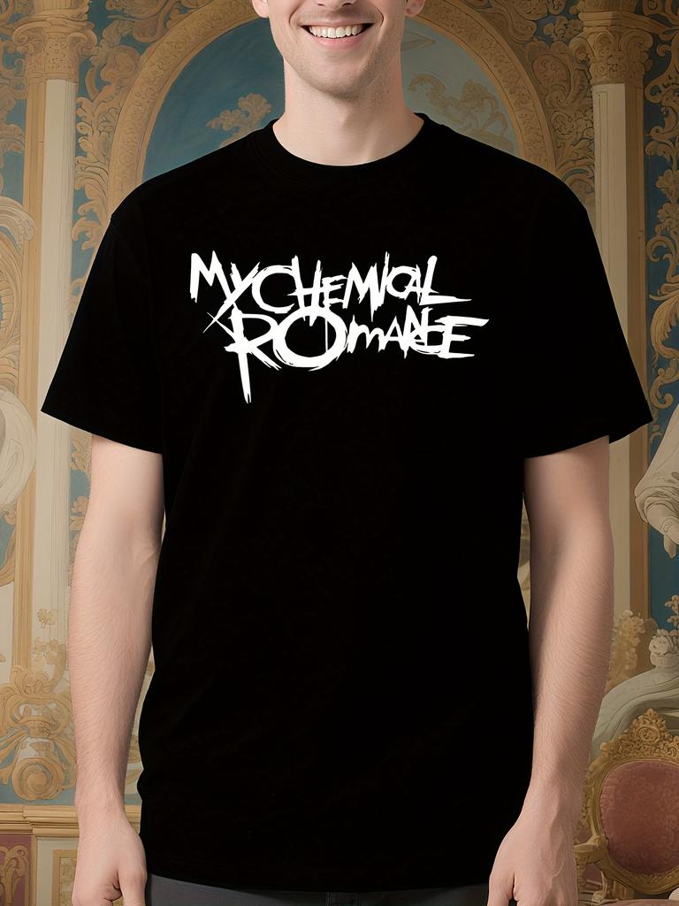 My Chemical Romance Vintage Anime Graphic - Black with White Lettering T-shirt