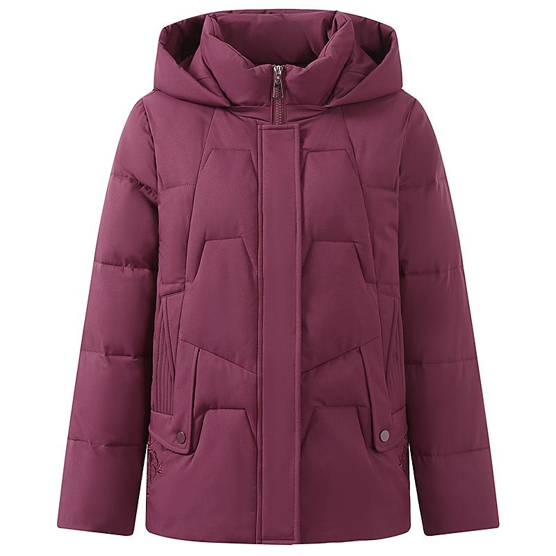 Куртки для женщин среднего возраста, зимние короткие пальто с капюшоном, элегантные толстые теплые парки больших размеров для женщин, верхняя одежда