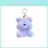 Charming Shy Bear Keychain Cute Plush Doll Keyring For Fashionable Key Accessory