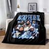 Hip Hop Rapper Blanket Rod Wave Flannel Blanket Soft Warm Throw Bedroom Decor Napping Couch Sofa Bed Chair Cover for Boys Girls