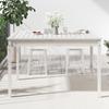 VidaXL Garden Table White 121x82.5x76 Cm Solid Pine Wood 823970