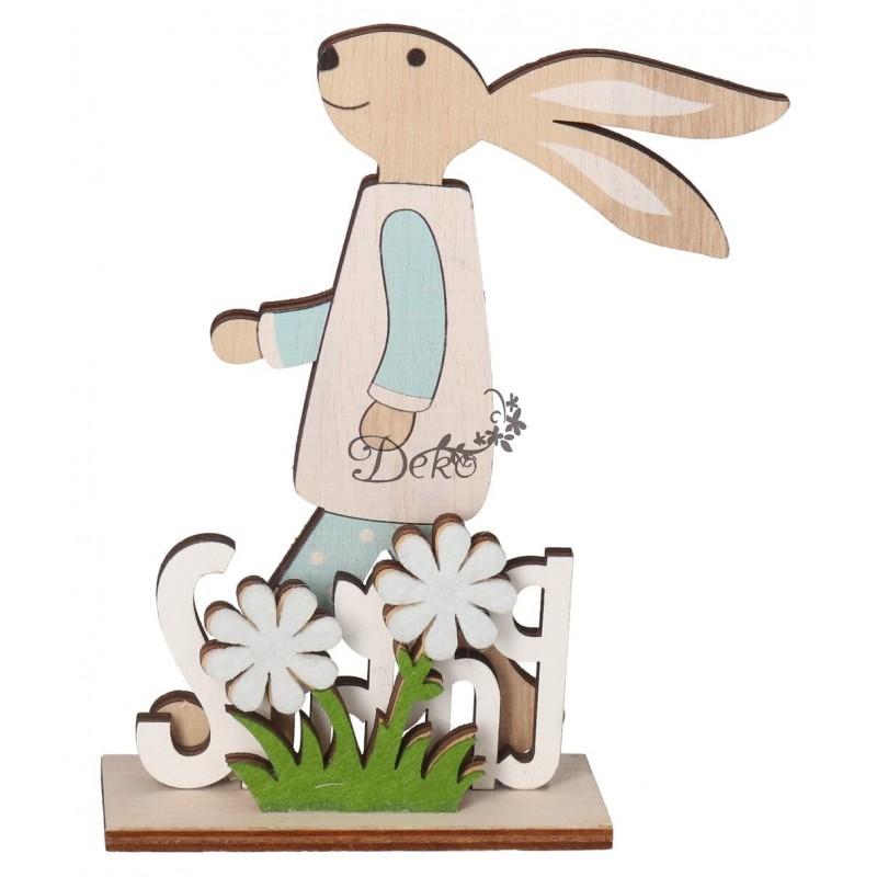 EASTER BUNNY WOODEN DECORATION FIGURE