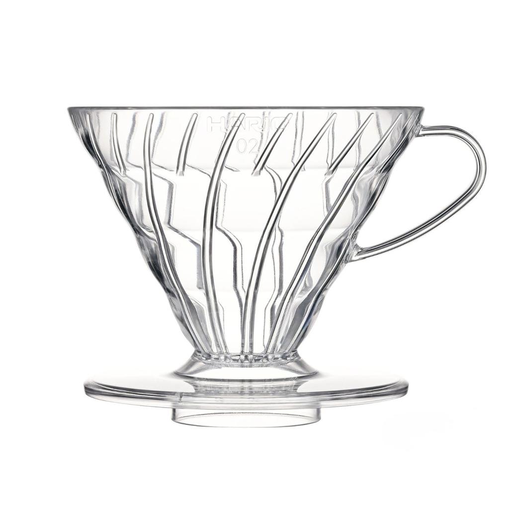 Воронка для пуровера HARIO V60 02 Прозрачный Tritan Кофе Кофе-капельница на 1-4 чашки, Коническая форма, Без BPA, Можно мыть в посудомоечной машине, Сделано в Японии VDTA-02-T