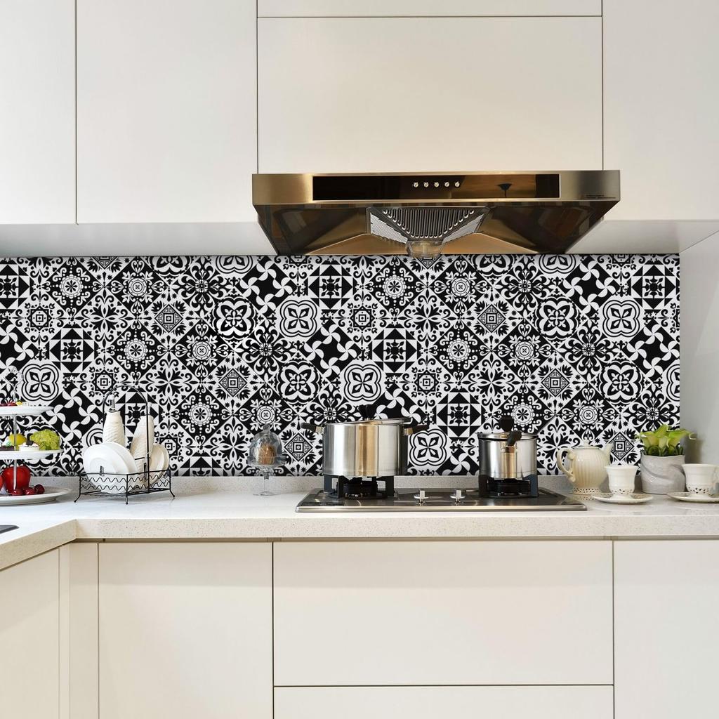 Обои Jiroka Плитка Мозаичная Плитка Набор Настенных Для и Черной Стены DIY Обои Украшение 24 Наклейки, Наклейки, Наклейки, 24, Наклейки в Скандинавском Стиле,