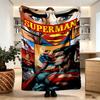 Superman Print Blanket - Soft & Comfortable, for Bedroom, Travel, Sofa, Home Decoration - Birthday Christmas Gift for Friend
