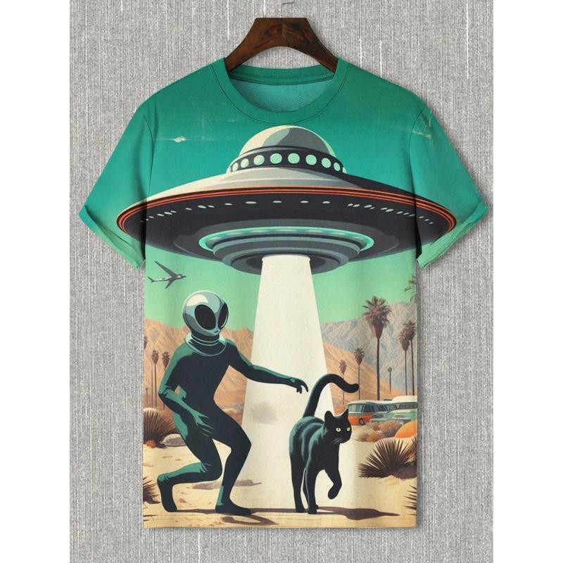 Милая футболка с рисунком выдры, кошки, панды, для мужчин, забавные футболки с 3D-принтом в виде животных, повседневные футболки с коротким рукавом и круглым вырезом, уличные спортивные футболки