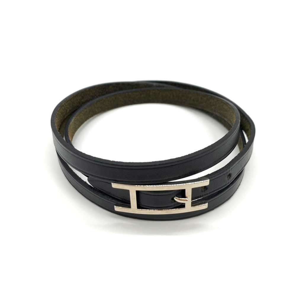 Used HERMES Apibracelet leather Women