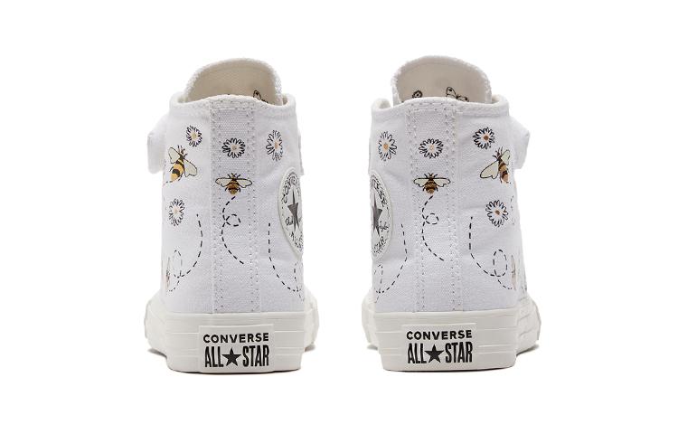 Converse Кеды Chuck Taylor All Star 1V Высокие из Канваса Детские Канвасные Кеды Белый Черный Дети Возраст 3 7 Лет A01619C
