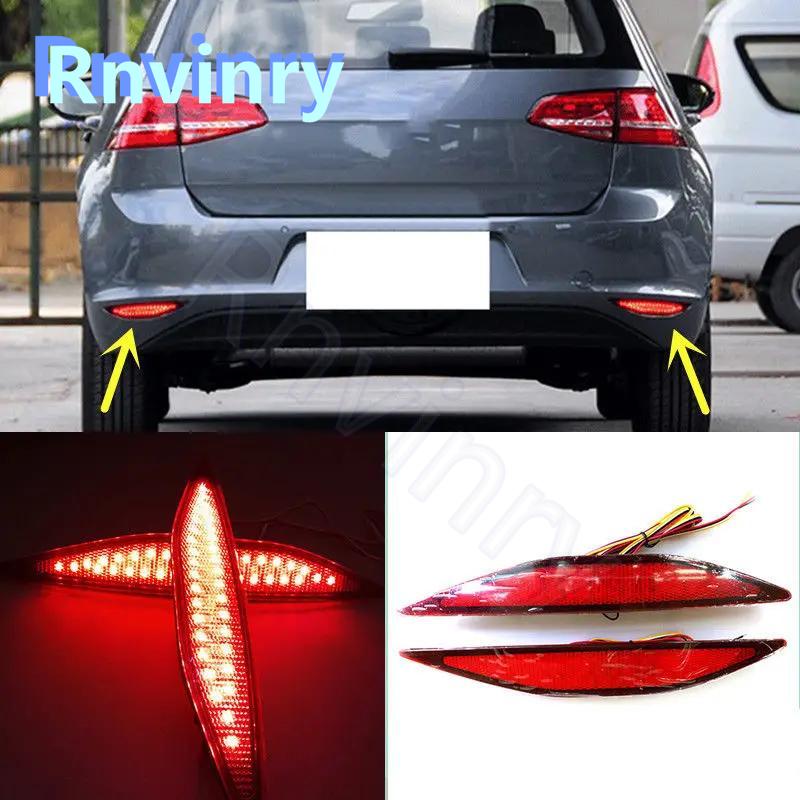 For Golf 7 2013-2015 Rear Bumper Reflector Warn Brake Turn Fog Light,Turn Signal Light With Normal DRL Brake Light