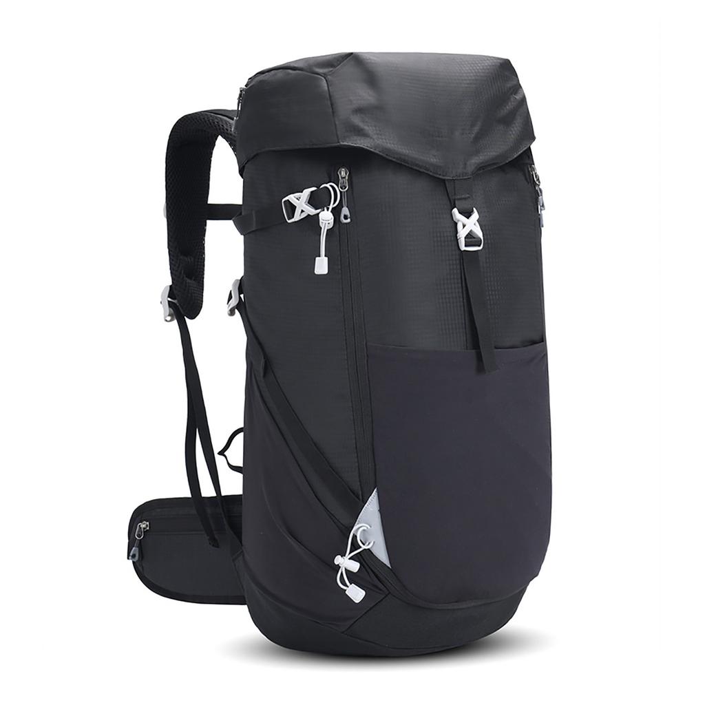 50L Camping Bag Oxford Cloth High Capacity Mountaineering Backpack for Outdoor Hiking Black