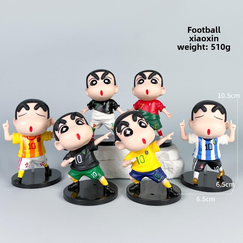 Pvc Shinchan Crayon Model With Cos Football Star Design For Fans And Decor