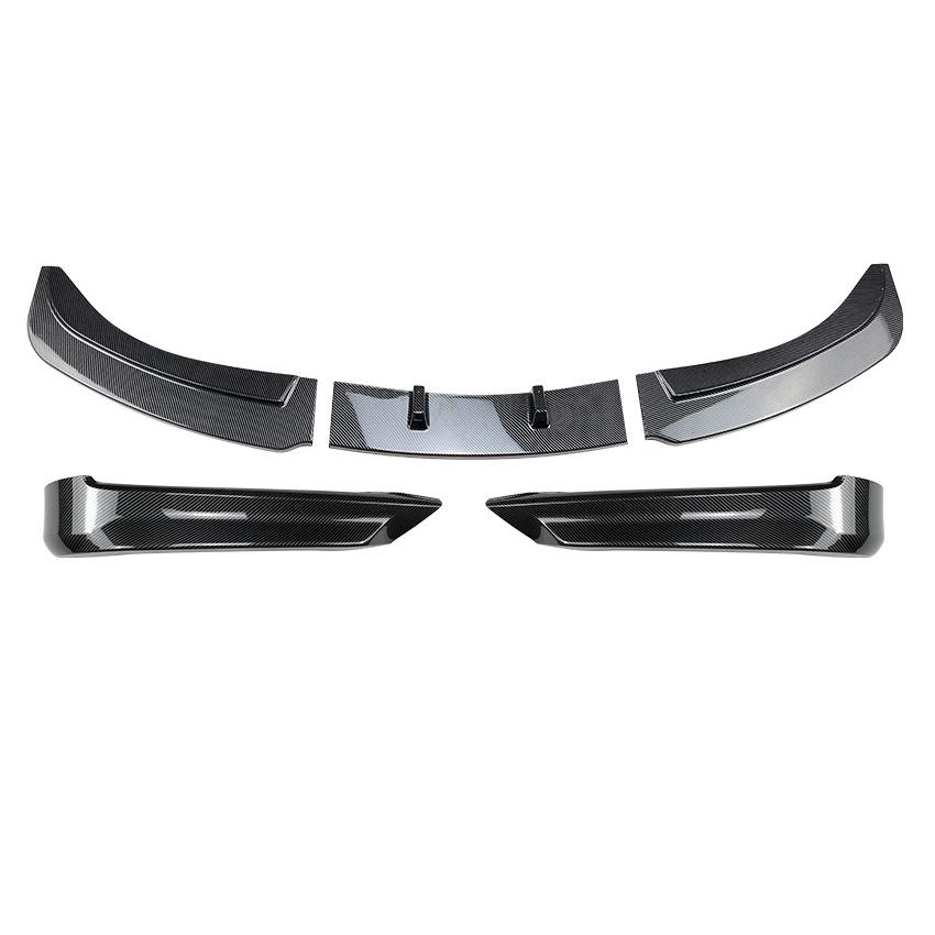 Для BMW 3 серии E90 2005-2008 320i 325i Стиль MP Высококачественный АБС-пластик Передний сплиттер бампера Кузовной обвес Глянцевый черный Вид под карбон
