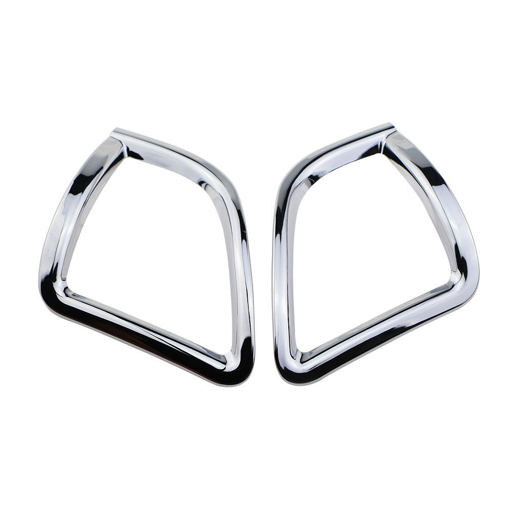 2PCs ABS Chrome Car Rear Back Fog Light Lamp Frame Decoration Sticker Cover Trim for Peugeot 2008 2014-2019 Accessories