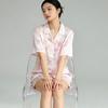 New Pajamas Women's Summer Silk Thin Summer Cardigan Short Sleeve Sweet Ins Style High-end Loungewear Set