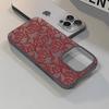 Кружевной Сетчатый Дизайн Красный Мягкий Чехол Для Телефона Для IPhone 17 16 15 14 13 12 11 Pro Max 7 8 XR XS Прозрачный Силиконовый Мягкий Чехол