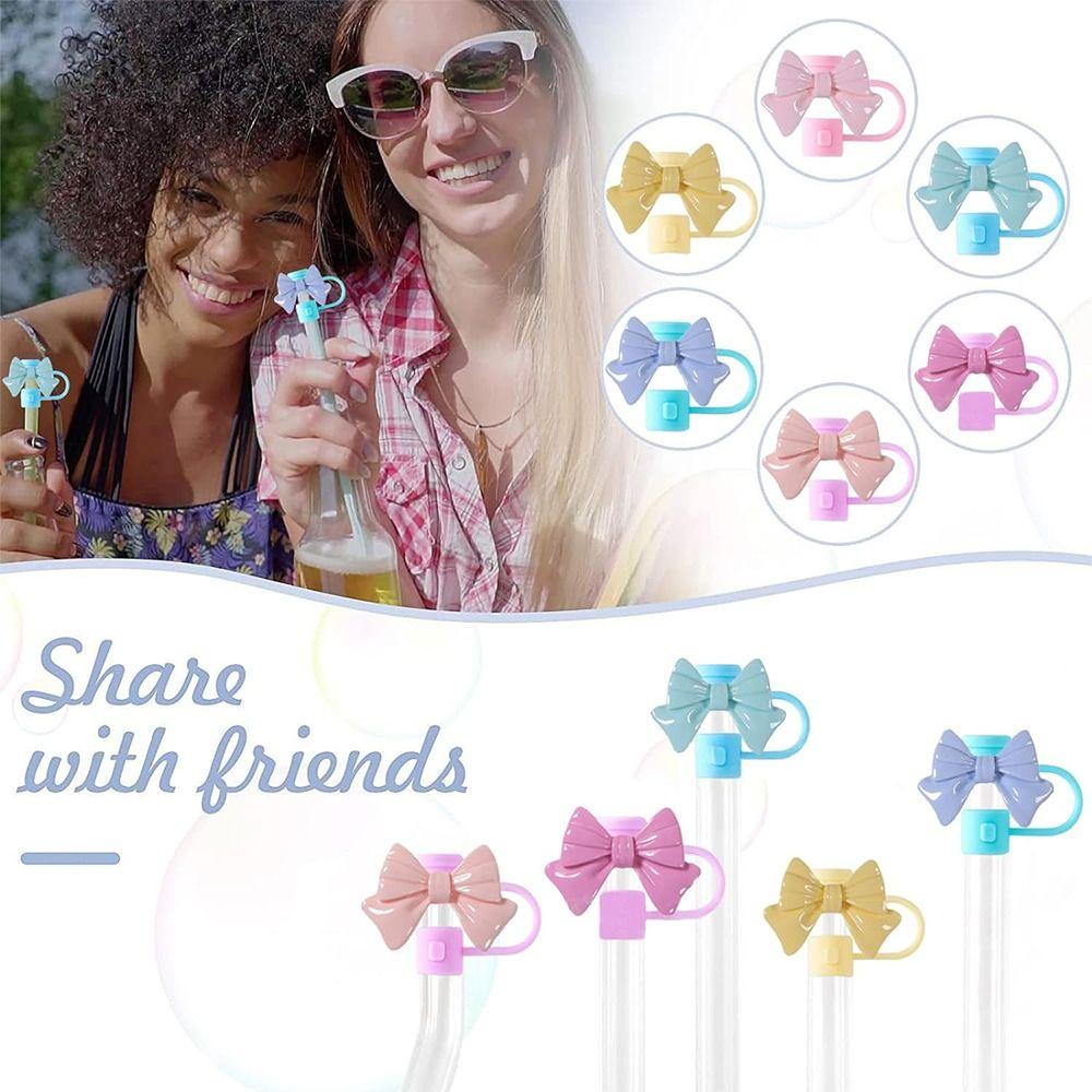 Splash Proof Silicone Straw Tips Cover Reusable Dust-Proof Straw Caps for Stanleys Bar