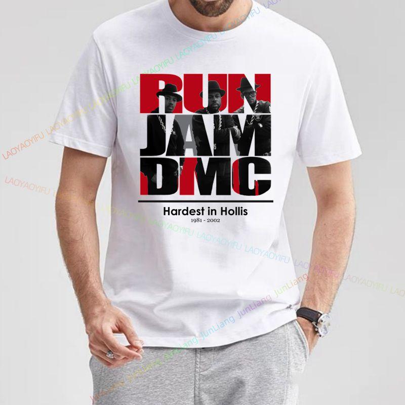 RUN DMC Хип-хоп Рок Футболка Подарок фанатам унисекс повседневный Модный топ Харадзюку Y2K Уличный топ