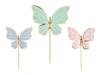 Paper Cake Toppers "Butterflies" - Set of 9