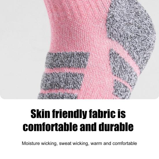 Thermal Ski Socks Women Winter Thickened Warm Socks Breathable Cotton Stretchy Sports Socks for Skiing Snowboarding