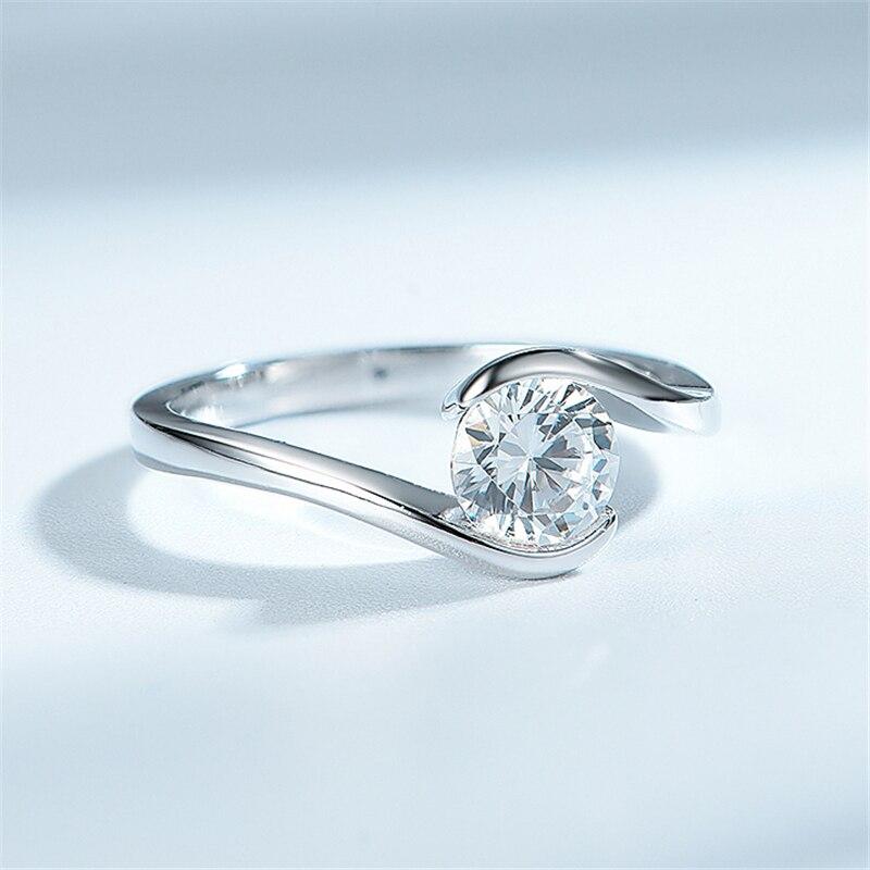 Обручальное свадебное кольцо из стерлингового серебра 925 пробы для женщин с кристаллом циркона, подарки на годовщину, ювелирные украшения