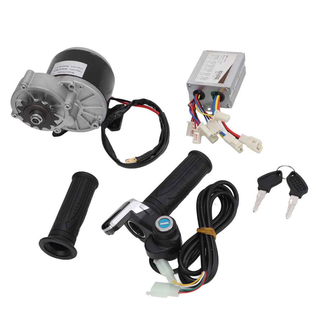 ZY1020 24V 500W 13T Редукторный Электродвигатель Контроллер Электровелосипеда Ручка Газа с Индикатором Мощности для Модификации Скутера Мотоцикла