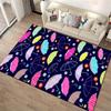 Colorful Umbrella and Floral Printed Carpet for Home Decor Suitable for use as an anti-slip for living room bedroom sofas
