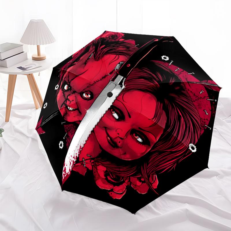 Модный складной зонт Chucky с автоматическим открытием/закрытием. Портативный и складной, идеально подходит для подарка, путешествий и повседневного использования.
