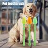 Pet Toothbrush 360-Degree Pet Toothbrush for Small Large Dogs And Cats Bamboo Shape Soft Teeth Cleaning Brush for Dental Care