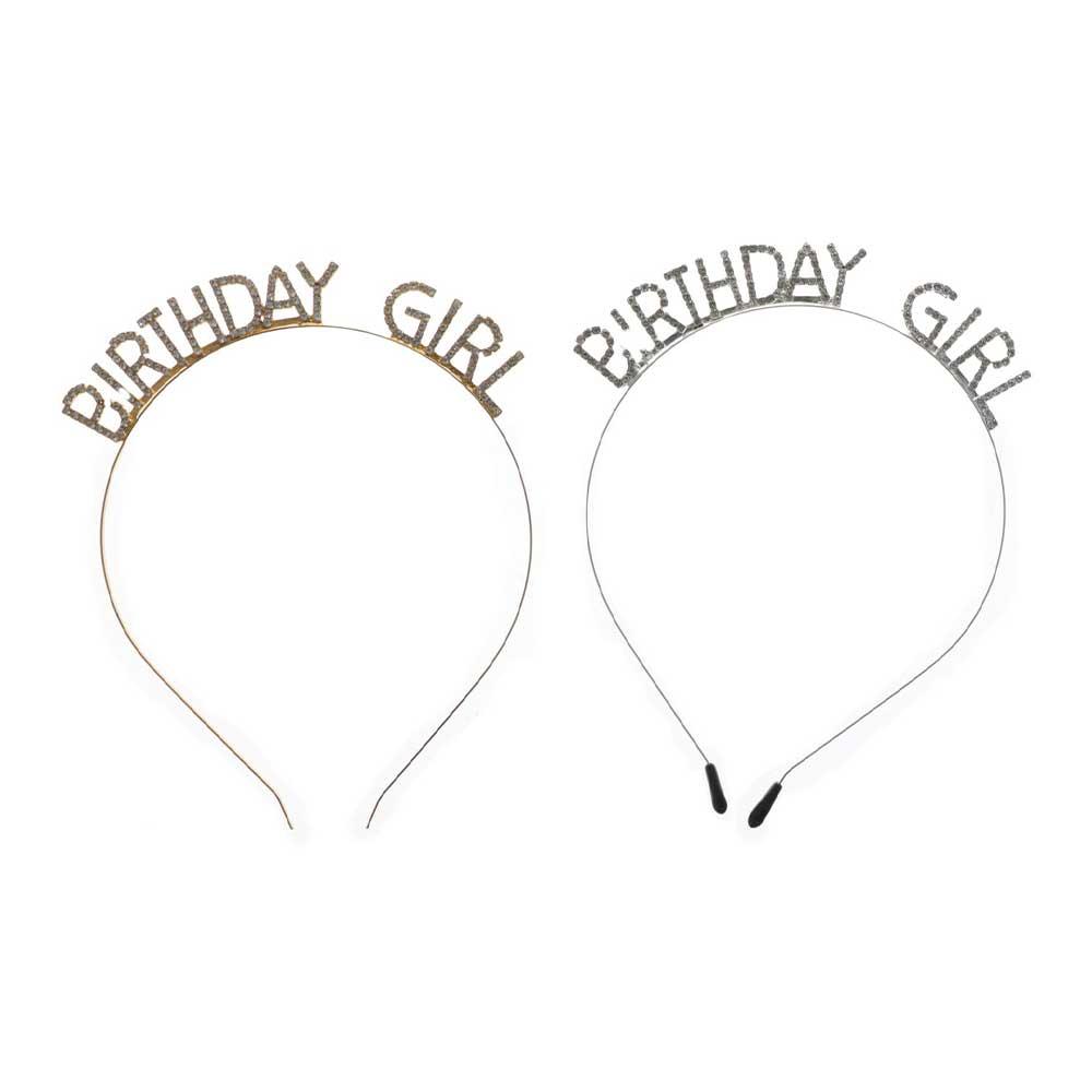 Letter Zinc Zinc Alloy Rhinestone Crown Korean Style Hair Hoop Female Jewelry Happy Birthday Headband