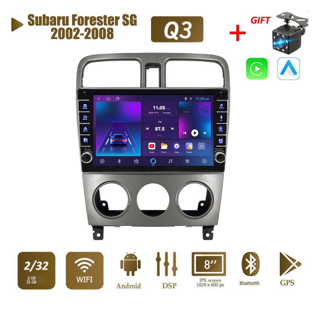 icreative 2 Din Android автомобильный радиоприемник мультимедийный видеоплеер для Subaru Forester SG 2002-2008 с кнопкой Carplay WiFi 2 + 32 ГБ