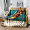 Anime Yu Gi Oh Card Throw Blanket Blue Eyes White Dragon Anime Cartoon Soft Plush Blanket Bedroom Bedspread Home Decor