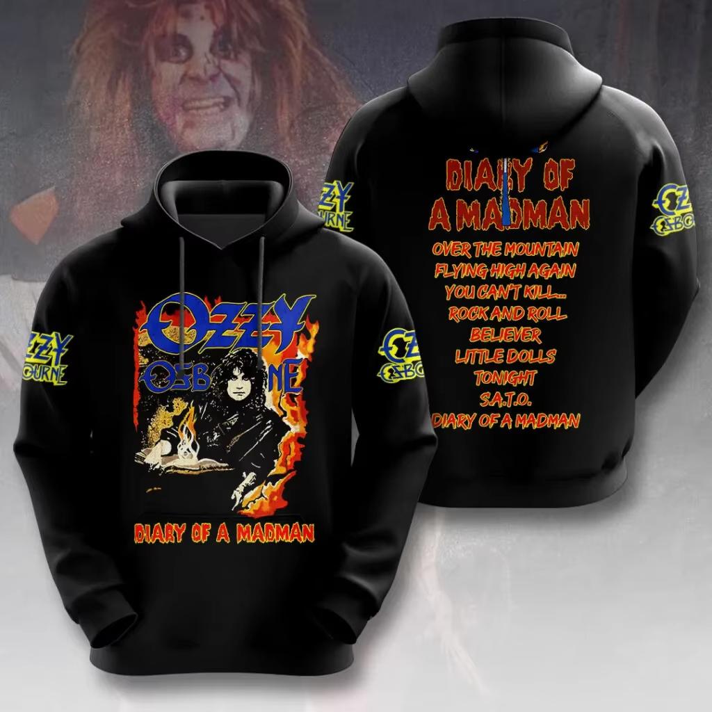 Мужская толстовка Rock Ozzy Osbourne Band 3D-принт Толстовки Мужчины Женщины Мода Уличная толстовка Свитшот Женское пальто Хип-хоп Sudadera