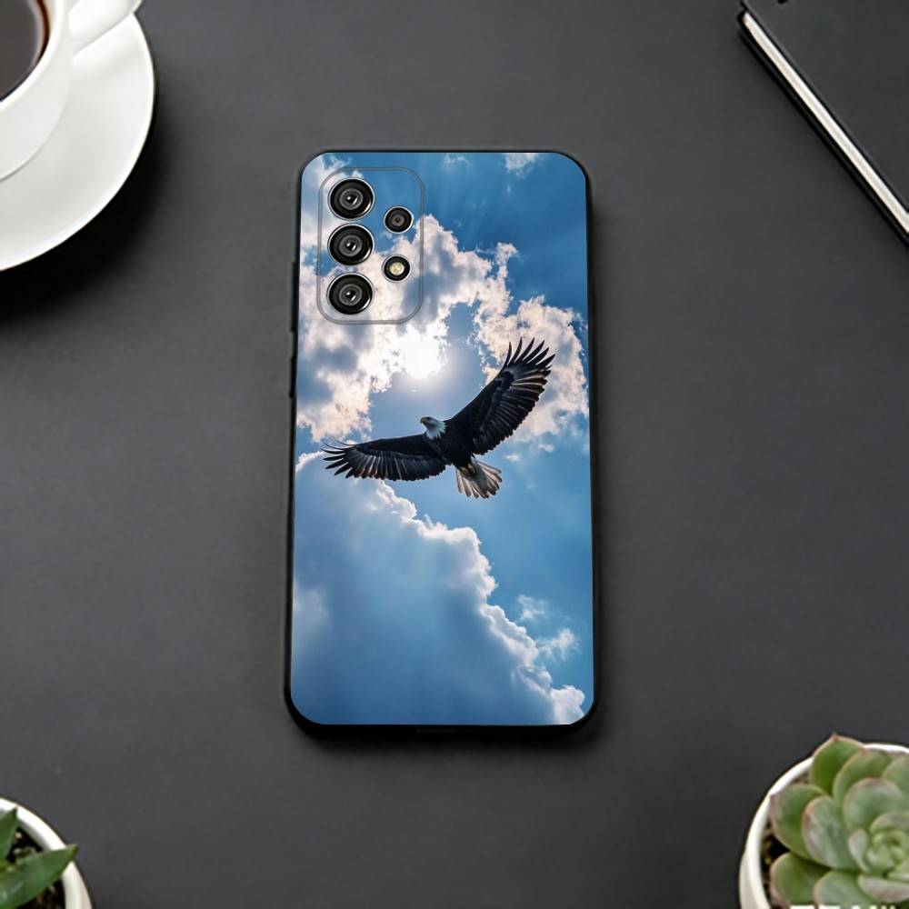 Крутой чехол для телефона с изображением орла A-Animal для Samsung S25, S24, S21, S22, S23, S30, Ultra, S20, Plus, Fe, Lite, Note, 10, Черный чехол