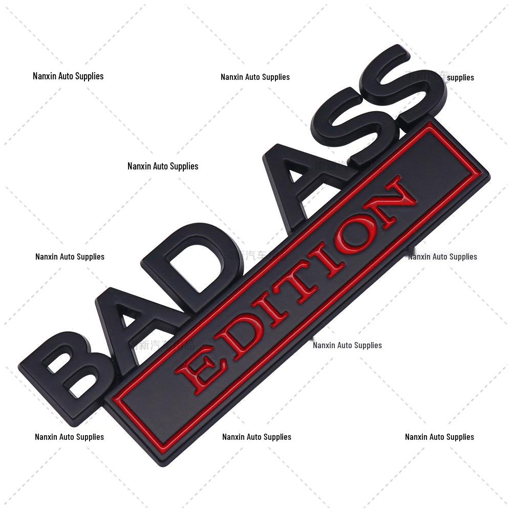 Bad Ass Edition Metal Car Decal for Vehicle Customization