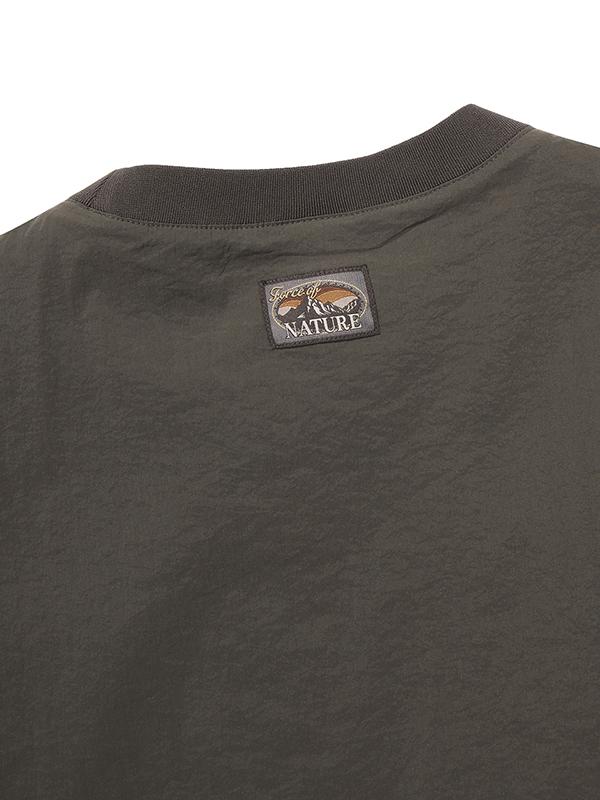 BBC EARTH W Utility Woven Round T-Shirt_Khaki