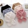 1-10PCS Winter Pearl Button Plush Scarf for Women Thickened Faux Rabbit Fur Neck Warmer Korean Style Warm Ins Fashion Collar
