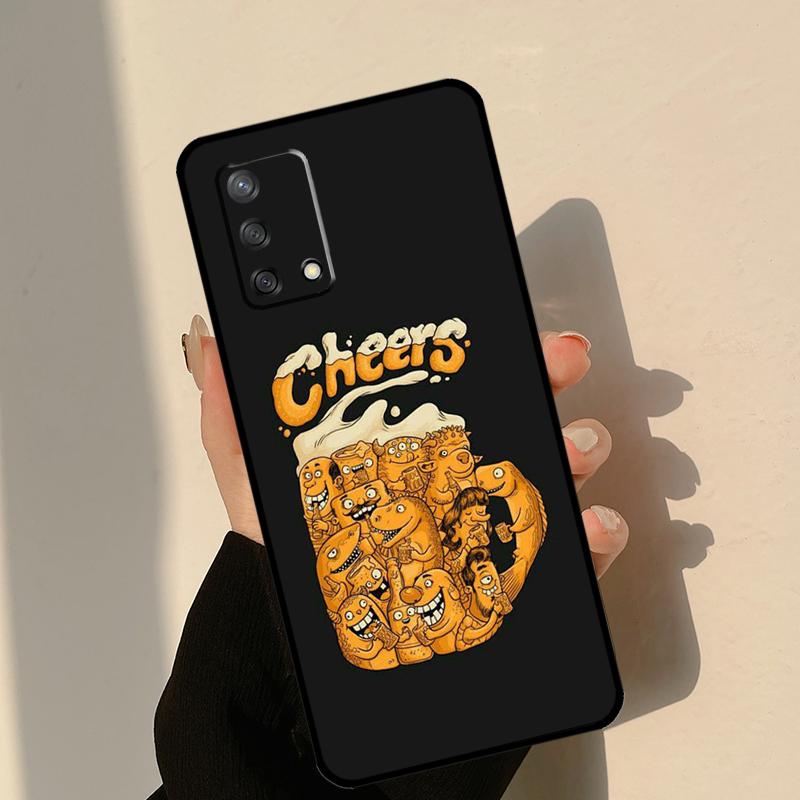 Чехол для телефона Time Drink с изображением холодной пивы для Oppo A18 A38 A58 A78 A98 A74 A94 A54 A15 A17 A57 A6 A5 Pro A16 A76 A96 A40 A60 A80