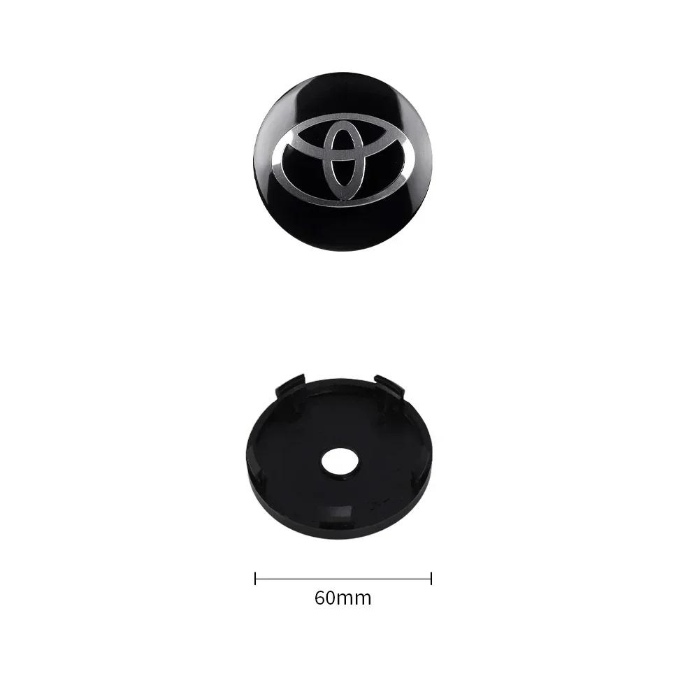 4Pcs 60MM Car Wheel Center Hub Caps Badge Tire Rim Covers For Toyota Fortuner Chr Verso Prius Hiace Yaris TRD Corolla GR Sport