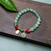 Браслет с подвеской в китайском стиле с пряжкой безопасности, имитация нефрита, браслет с бусинами для женщин, талисман на удачу, браслет на богатство и процветание