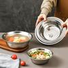 Салатник большой вместимости, штабелируемый, из утолщенной нержавеющей стали 304, миски для смешивания, миска для лапши ламян, столовые приборы, можно мыть в посудомоечной машине