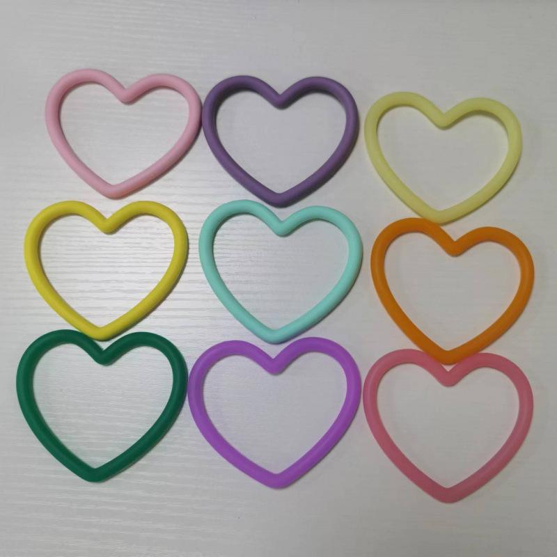 Силиконовый браслет-брелок в форме сердца, ремешок для телефона