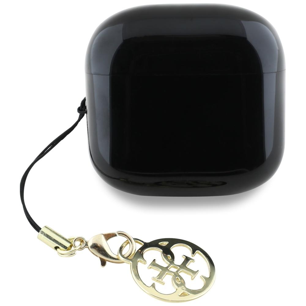 Tws Headphones Guess Glossy Effect        Printed Classic Logo & Charm Black