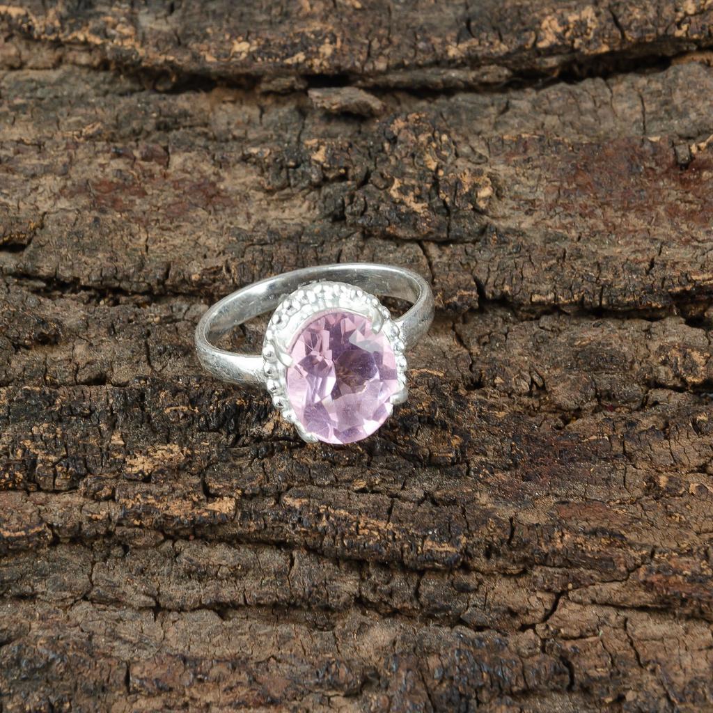 Ювелирные изделия из стерлингового серебра 925 пробы с морганитом, кольцо ручной работы для Дня святого Валентина RR-28-14